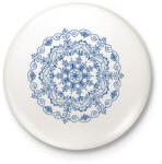 printfashion Kékfestő mandala - Kitűző, hűtőmágnes - Fehér (4069378)
