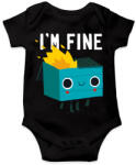 printfashion I'm fine - szemetes - Baba Body - Fekete (15999892)