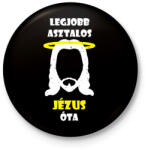 printfashion Legjobb asztalos - Kitűző, hűtőmágnes - Fekete (3099018)