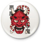 printfashion Keleti démon maszk - Kitűző, hűtőmágnes - Fehér (5649692)