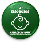 printfashion Első közös karácsonyunk - Kitűző, hűtőmágnes - Sötétzöld (10418193)