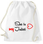 printfashion Júlia - Sportzsák, Tornazsák - Fehér (540545)