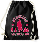 printfashion Nyugdíjas macskás nő - Sportzsák, Tornazsák - Fekete (9067185)