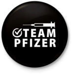 printfashion Pfizer Team - Kitűző, hűtőmágnes - Fekete (4889694)