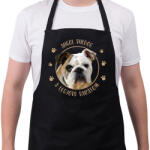 printfashion Angol buldog - Legjobb barát - Kötény - Fekete (7179957)