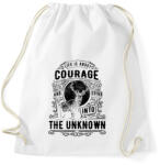 printfashion Bátorság - Sportzsák, Tornazsák - Fehér (372999)