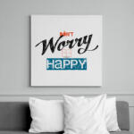 printfashion Légy vidám - Vászonkép - Fehér (6620057)