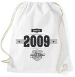 printfashion born-in-2009-(dark&lightgrey) - Sportzsák, Tornazsák - Fehér (477147)