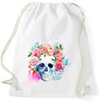 printfashion Színes halálfej festmény - Sportzsák, Tornazsák - Fehér (1037446)