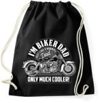 printfashion Motoros apa - Sportzsák, Tornazsák - Fekete (5077435)