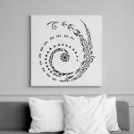 printfashion Maori kígyó - Vászonkép - Fehér (6640052)