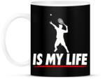 printfashion Tenis is my life - Bögre - Fekete (2569732)