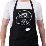 printfashion I know HTML and CSS - Kötény - Fekete (7242372)