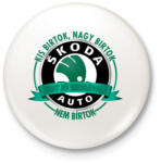 printfashion Egy jó Skoda-val nem bírtok - Kitűző, hűtőmágnes - Fehér (3089099)