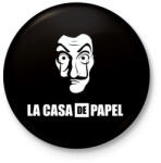printfashion La casa de papel B&W - Kitűző, hűtőmágnes - Fekete (5558527)