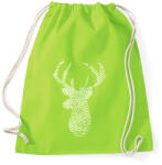 printfashion Szarvas - Sportzsák, Tornazsák - Limezöld (125905)