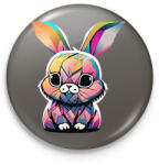 printfashion Színes nyuszi - Kitűző, hűtőmágnes - Sötétszürke (13667813)