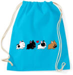 printfashion Francia bulldog kiskutyák - Sportzsák, Tornazsák - Surf blue (1214917)