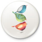 printfashion Birds - Kitűző, hűtőmágnes - Fehér (3079121)