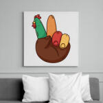 printfashion Kakas kéz - Vászonkép - Fehér (11713500)