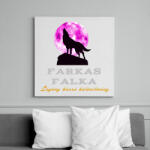 printfashion farkas falka legénybúcsú különítmény - Vászonkép - Fehér (6629292)