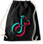 printfashion Tik Tok logo - Sportzsák, Tornazsák - Fekete (2132722)