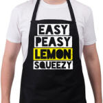printfashion Easy peaasy - Kötény - Fekete (4933339)