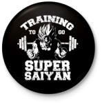 printfashion Training to go super saiyan - Kitűző, hűtőmágnes - Fekete (3091814)