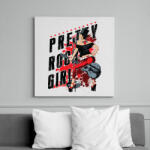 printfashion Rocker lány - Vászonkép - Fehér (6620266)