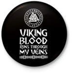 printfashion Viking blood - Kitűző, hűtőmágnes - Fekete (15516492)