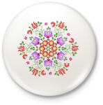 printfashion Matyó mintás mandala - Kitűző, hűtőmágnes - Fehér (13184663)