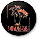 printfashion Miami - Kitűző, hűtőmágnes - Fekete (4392060)