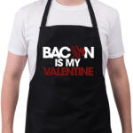 printfashion Bacon is my Love - Kötény - Fekete (4927708)