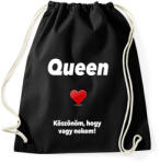 printfashion Queen - Sportzsák, Tornazsák - Fekete (1137530)