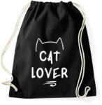 printfashion Cat Lover - Sportzsák, Tornazsák - Fekete (985656)