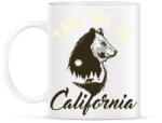 printfashion Medve 02 - Take me to California - Bögre - Fehér (4925067)