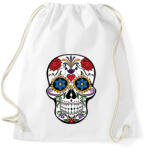 printfashion Fehér, piros és lila calavera illusztráció - Sportzsák, Tornazsák - Fehér (4724578)