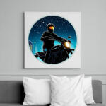 printfashion Motoros - Vászonkép - Fehér (16419028)