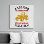 printfashion Traktoros szülinapja február - Vászonkép - Fehér (6639329)