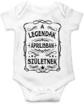 printfashion A legendák áprilisban születnek - Baba Body - Fehér (7412713)