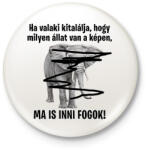printfashion Ma is inni fogok! - Kitűző, hűtőmágnes - Fehér (7173246)