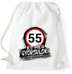 printfashion 55 és még gyorsulok - Sportzsák, Tornazsák - Fehér (12850458)