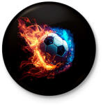 printfashion Foci - Kitűző, hűtőmágnes - Fekete (16861896)