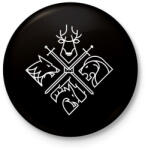 printfashion Trónok harca klánok - Kitűző, hűtőmágnes - Fekete (3092487)