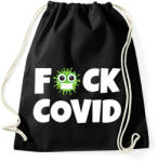 printfashion FUCK COVID 2 - Sportzsák, Tornazsák - Fekete (10442381)