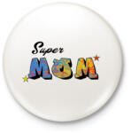 printfashion super mom - Kitűző, hűtőmágnes - Fehér (3081085)