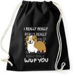 printfashion Angol bulldog - Sportzsák, Tornazsák - Fekete (1489148)