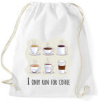 printfashion I only run for caffee - Sportzsák, Tornazsák - Fehér (6294160)