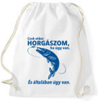 printfashion Horgász - Sportzsák, Tornazsák - Fehér (941999)