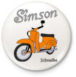 printfashion Simson schwalbe - Kitűző, hűtőmágnes - Fehér (3090361)